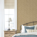880072WR Exuma faux weave peel and stick wallpaper bedroom from Tommy Bahama Home