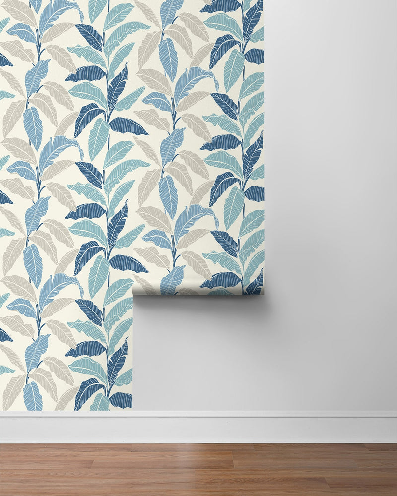 880080WR Leafy tropical botanical peel and stick wallpaper roll from Tommy Bahama Home