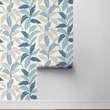 880080WR Leafy tropical botanical peel and stick wallpaper roll from Tommy Bahama Home