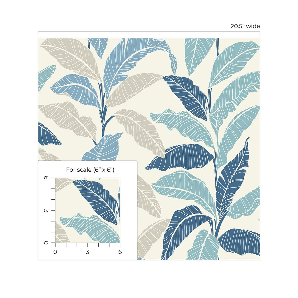 
                  
                    880080WR Leafy tropical botanical peel and stick wallpaper scale from Tommy Bahama Home
                  
                