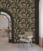 880091WR Malay Botanic peel and stick wallpaper living room from Tommy Bahama Home