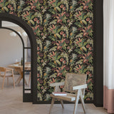 880091WR Malay Botanic peel and stick wallpaper living room from Tommy Bahama Home