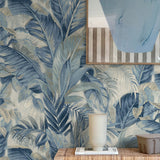 880102WR Nassau palm leaf peel and stick wallpaper decor from Tommy Bahama Home