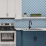 880120WR Scalloping geometric peel and stick wallpaper kitchen from Tommy Bahama Home