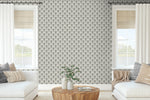 880121WR Scalloping geometric peel and stick wallpaper living room from Tommy Bahama Home