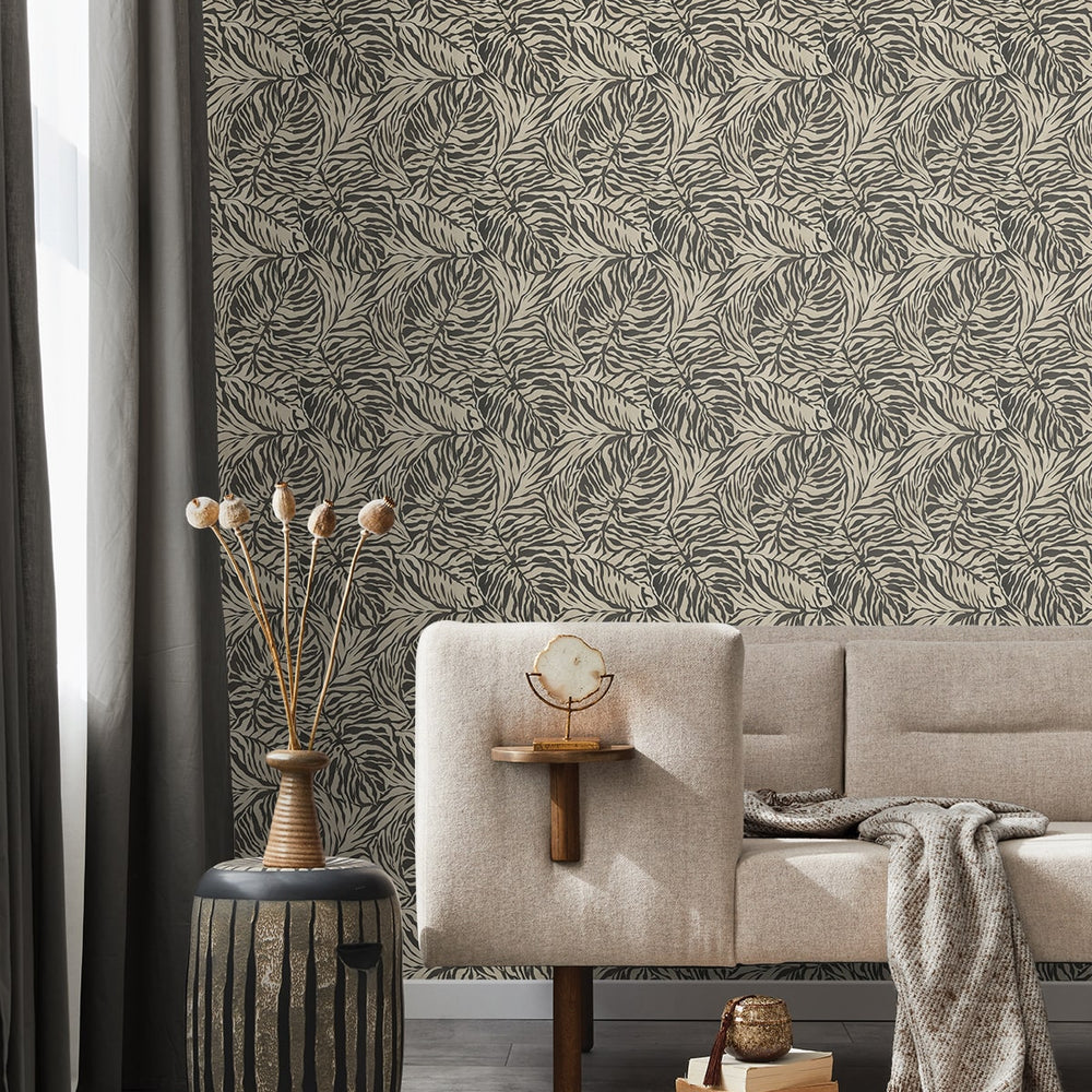 
                  
                    880160WR zebra leaf peel and stick wallpaper living room from Tommy Bahama Home
                  
                