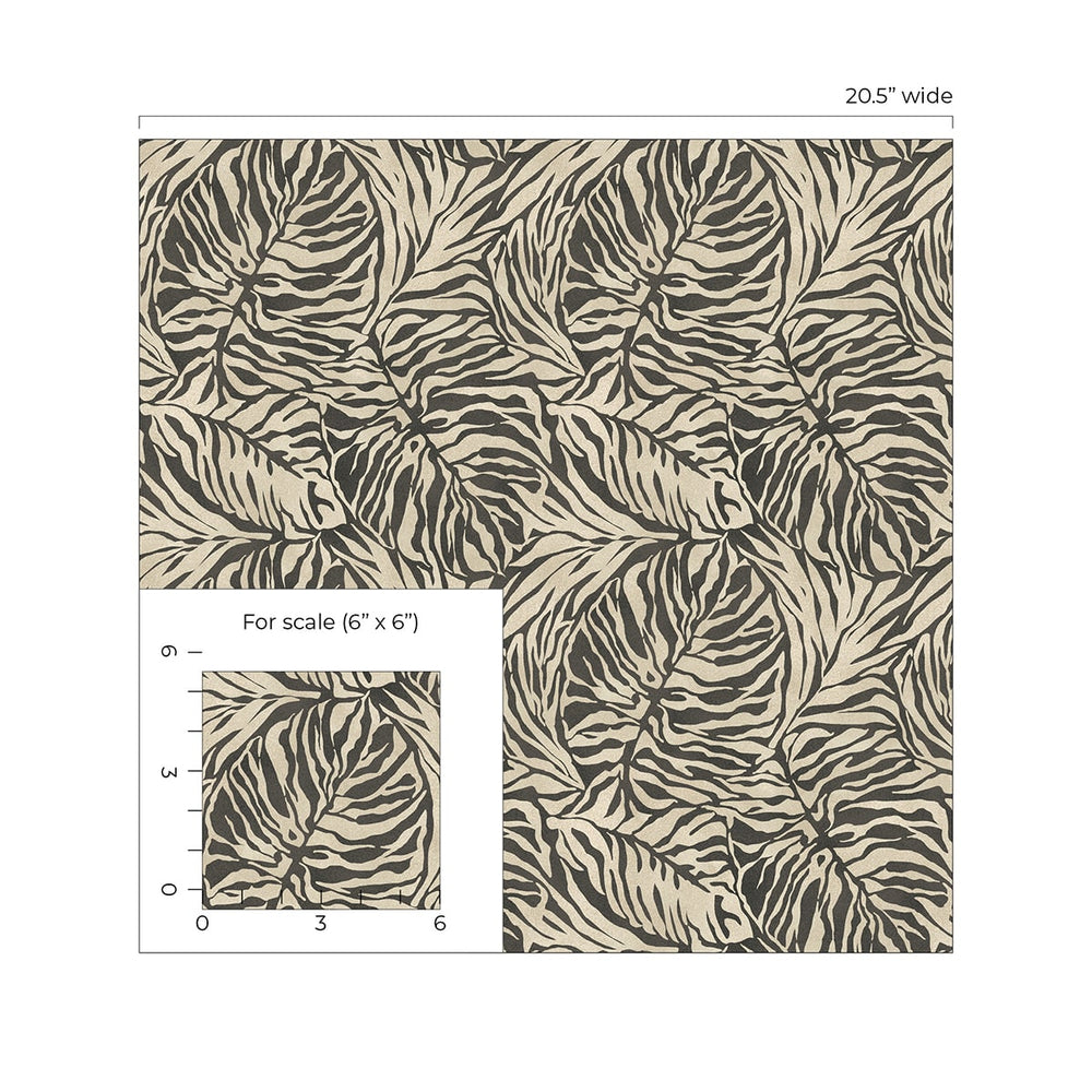 
                  
                    880160WR zebra leaf peel and stick wallpaper scale from Tommy Bahama Home
                  
                