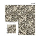 880160WR zebra leaf peel and stick wallpaper scale from Tommy Bahama Home