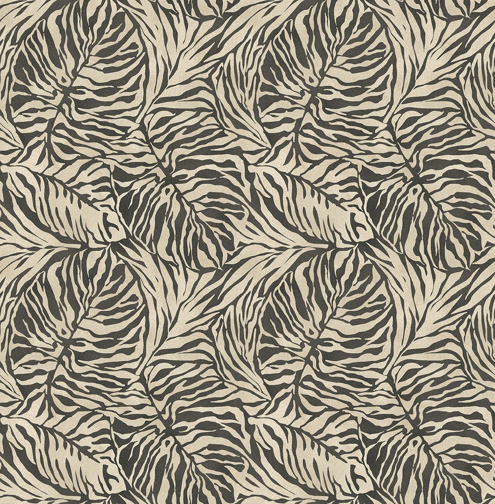 880160WR zebra leaf peel and stick wallpaper from Tommy Bahama Home