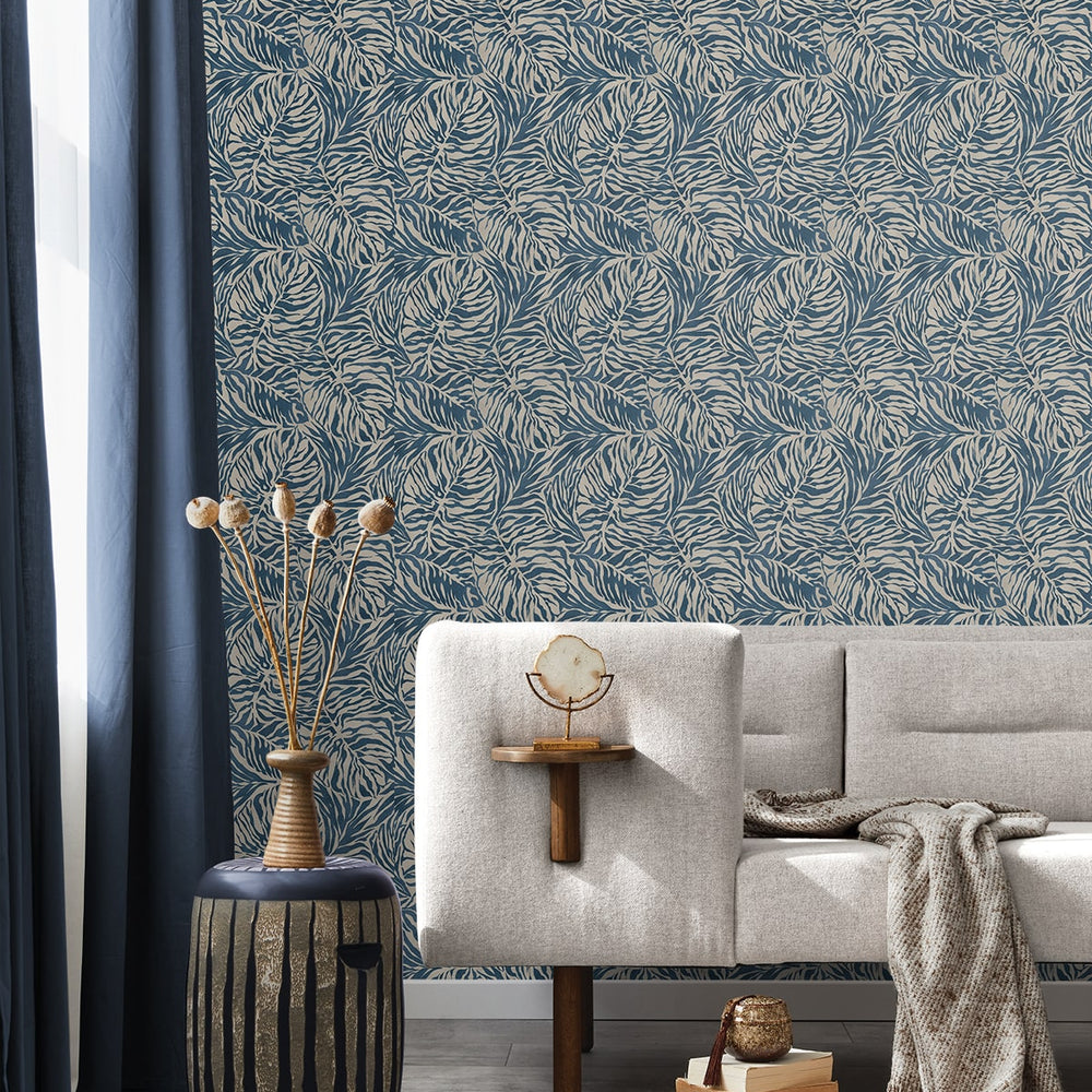 
                  
                    880161WR zebra leaf peel and stick wallpaper living room from Tommy Bahama Home
                  
                