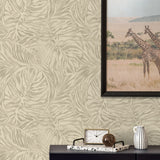 880162WR zebra leaf peel and stick wallpaper decor from Tommy Bahama Home