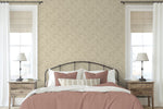 880162WR zebra leaf peel and stick wallpaper bedroom from Tommy Bahama Home