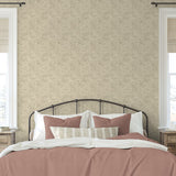 880162WR zebra leaf peel and stick wallpaper bedroom from Tommy Bahama Home