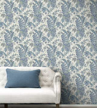880240WR Cayo Vista Paisley Peel and Stick Removable Wallpaper Living Room from Say Decor