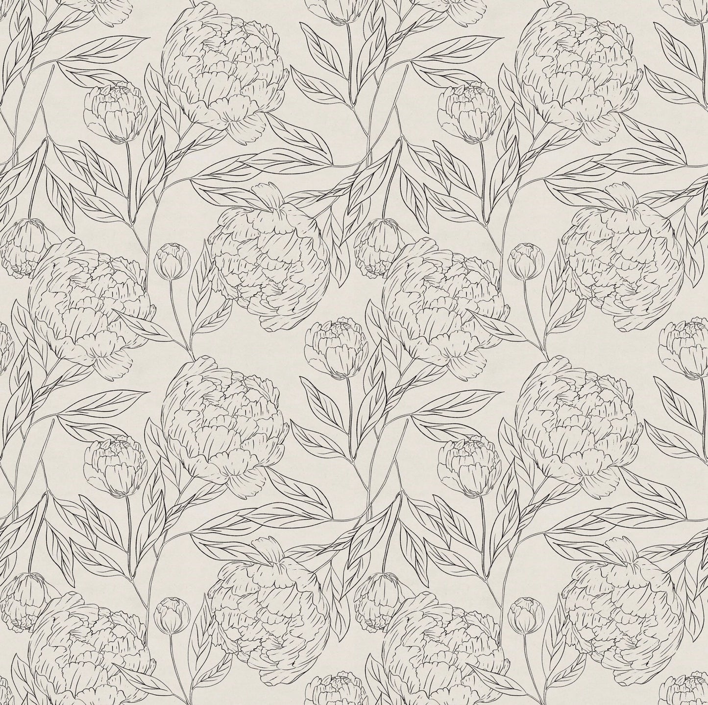 sketched floral peel and stick wallpaper from Loomwell Home Goods