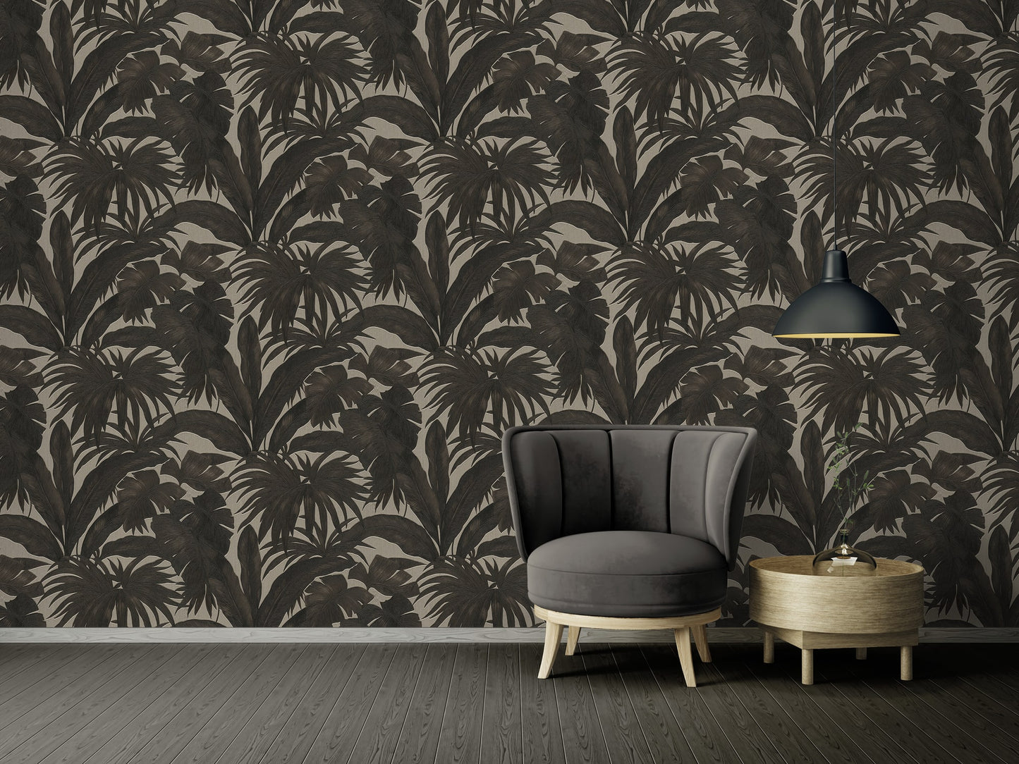 962401X Paragon Palm unpasted vinyl wallpaper living room from Versace