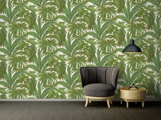 962405X Paragon Palm unpasted vinyl wallpaper living room from Versace