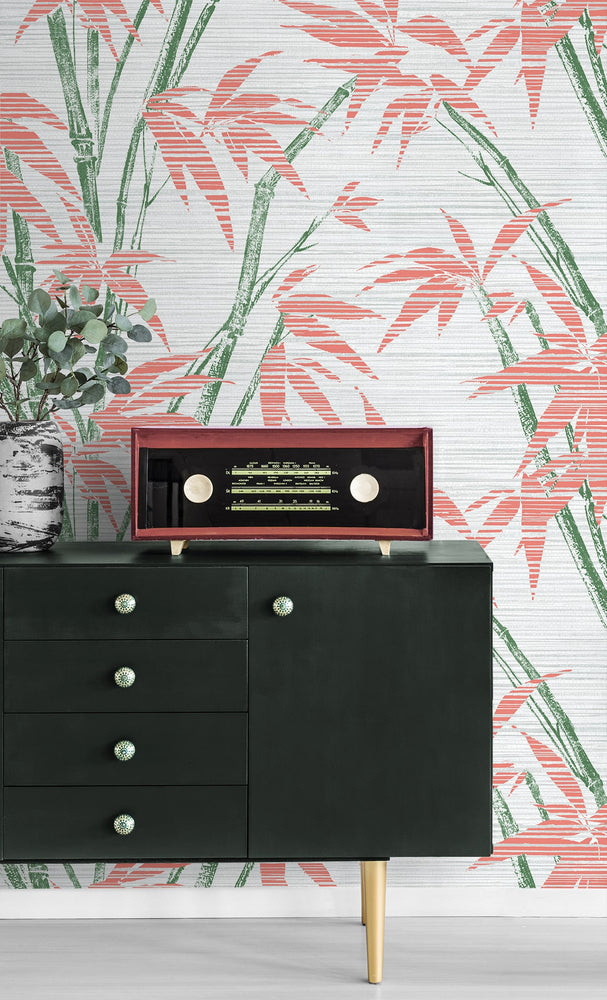 AF40206 bamboo botanical wallpaper decor from Seabrook Designs