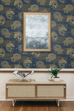 AF40602 koi fish wallpaper entryway from Seabrook Designs