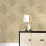 AF41115 damask unpasted wallpaper entryway from Seabrook Designs