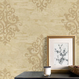 AF41115 damask unpasted wallpaper decor from Seabrook Designs