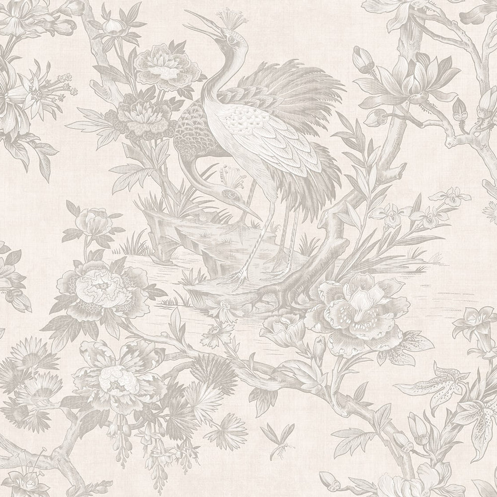 AF41300 crane toile unpasted wallpaper from Seabrook Designs
