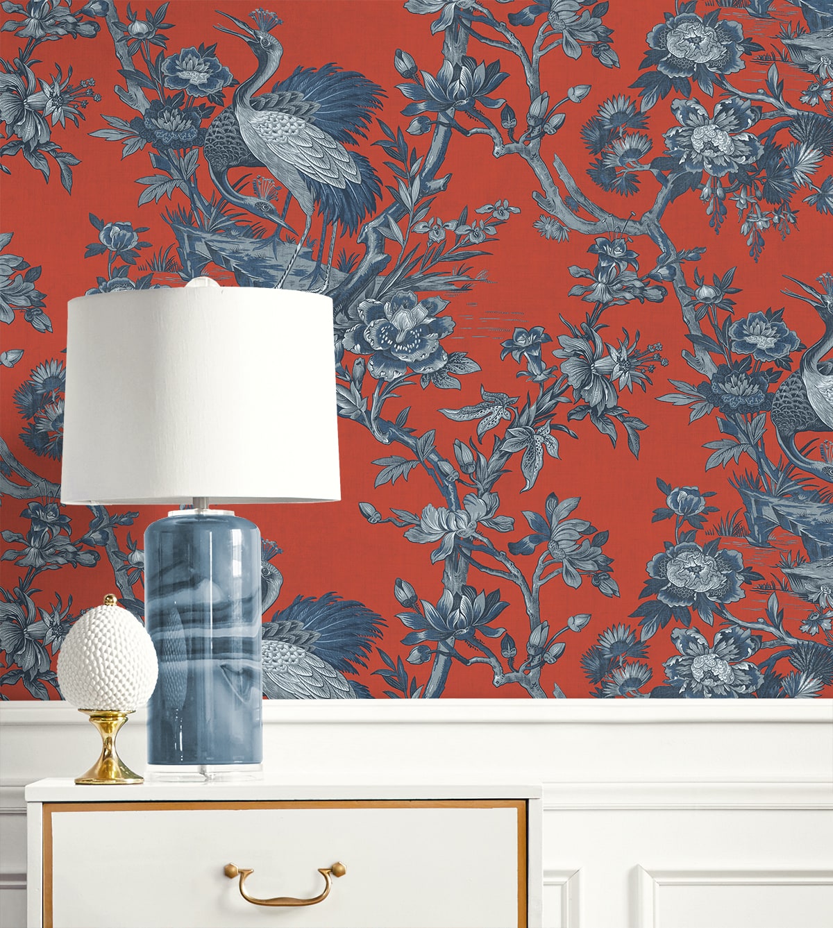 Alice Crane Toile Unpasted Wallpaper – Say Decor LLC