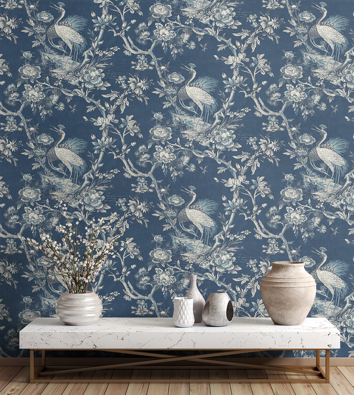 Alice Crane Toile Unpasted Wallpaper – Say Decor LLC
