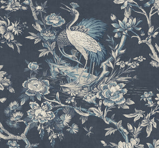 AF41302 crane toile unpasted wallpaper from Seabrook Designs