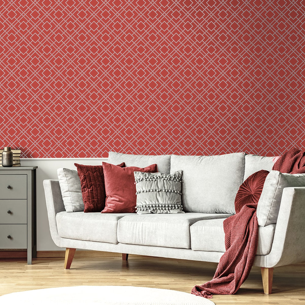 
                  
                    AF41401 geometric lattice wallpaper living room from Seabrook Designs
                  
                