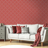 AF41401 geometric lattice wallpaper living room from Seabrook Designs