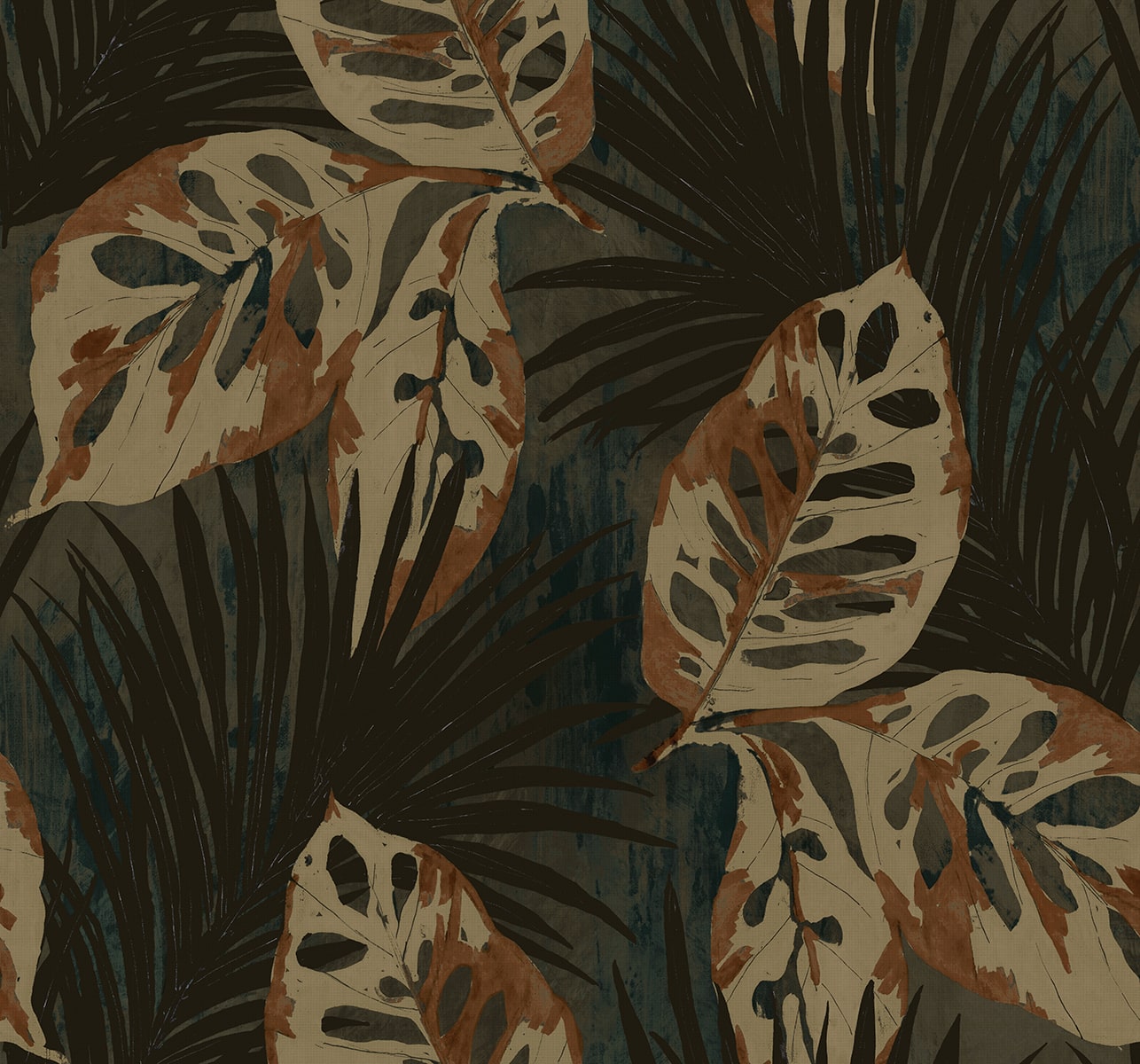 AG60202 Bali Tropical Karma Botanical Unpasted Wallpaper at Say Decor