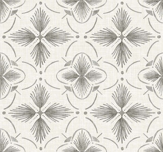 AG60400 Bali Tropical Sari Geometric Stringcloth Unpasted Wallpaper from Say Decor
