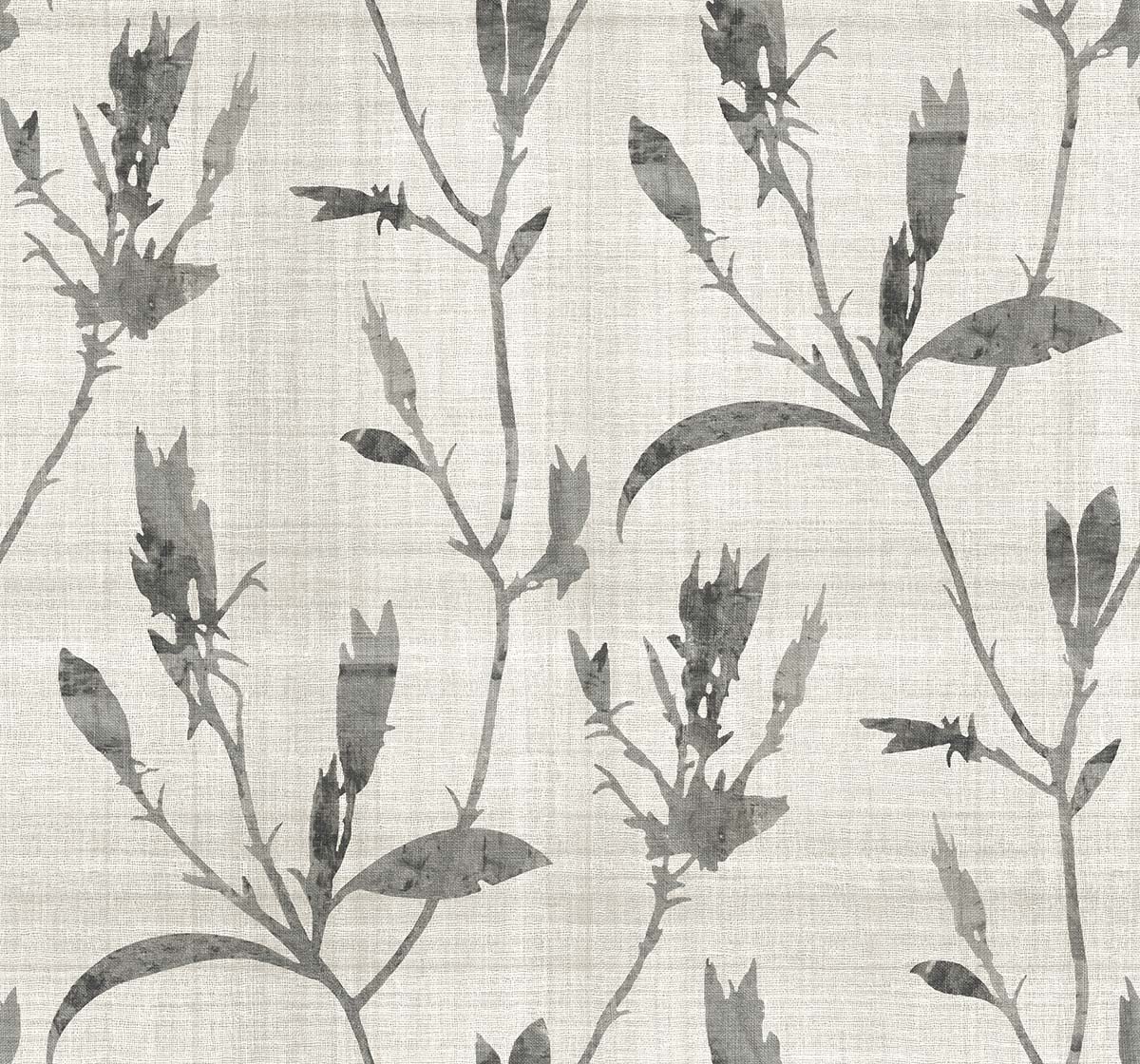 AG60600 Bali Tropical Banyu Botanical Embossed Vinyl Unpasted Wallpaper from Say Decor