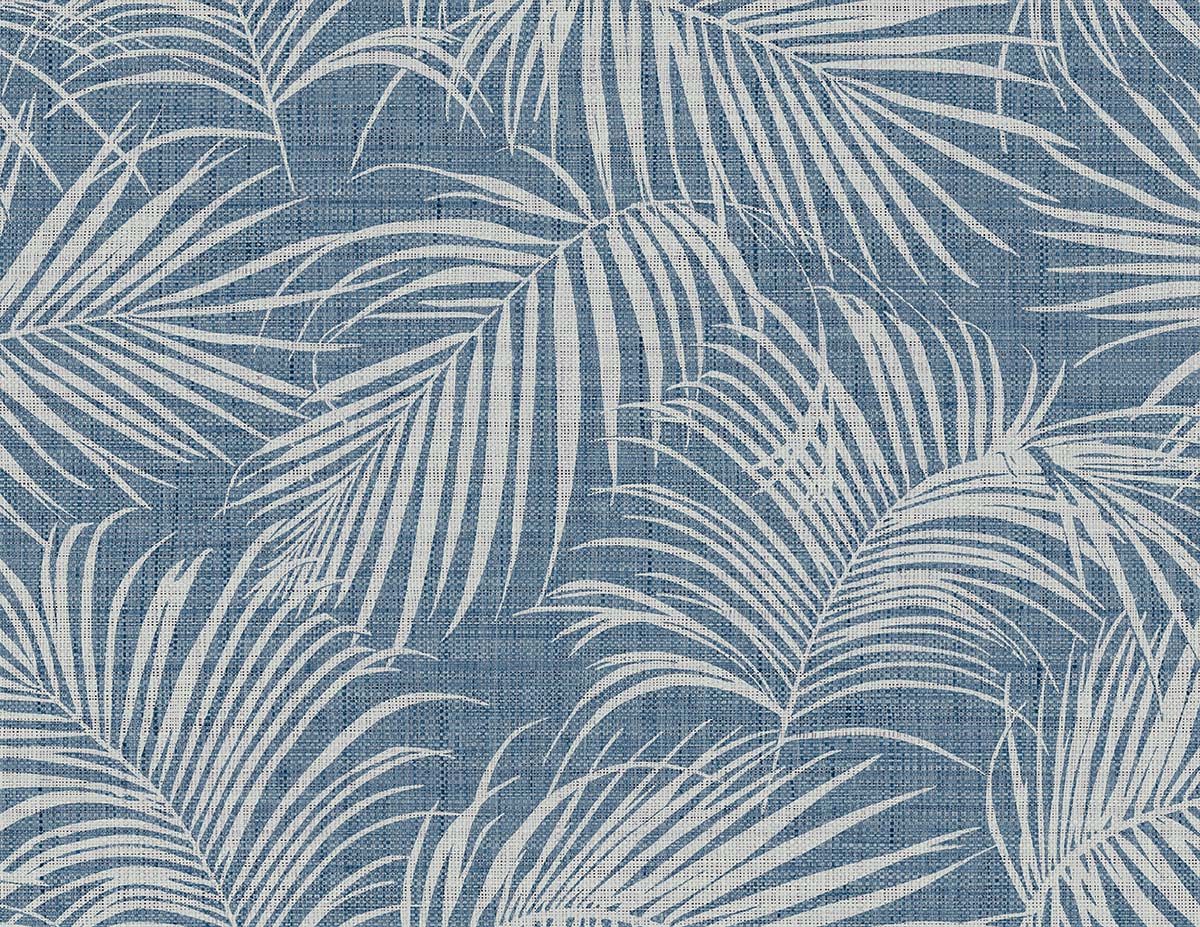 AG90902 Bali Tropical Jiva Palm Leaf Botanical Embossed Vinyl Unpasted Wallpaper from Say Decor
