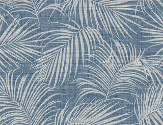 AG90902 Bali Tropical Jiva Palm Leaf Botanical Embossed Vinyl Unpasted Wallpaper from Say Decor