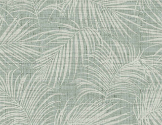AG60904 Bali Tropical Jiva Palm Leaf Botanical Embossed Vinyl Unpasted Wallpaper from Say Decor
