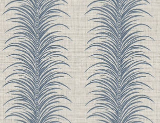 AG61102 Bali Tropical Aruna Leaf Stripe Embossed Vinyl Unpasted Wallpaper at Say Decor