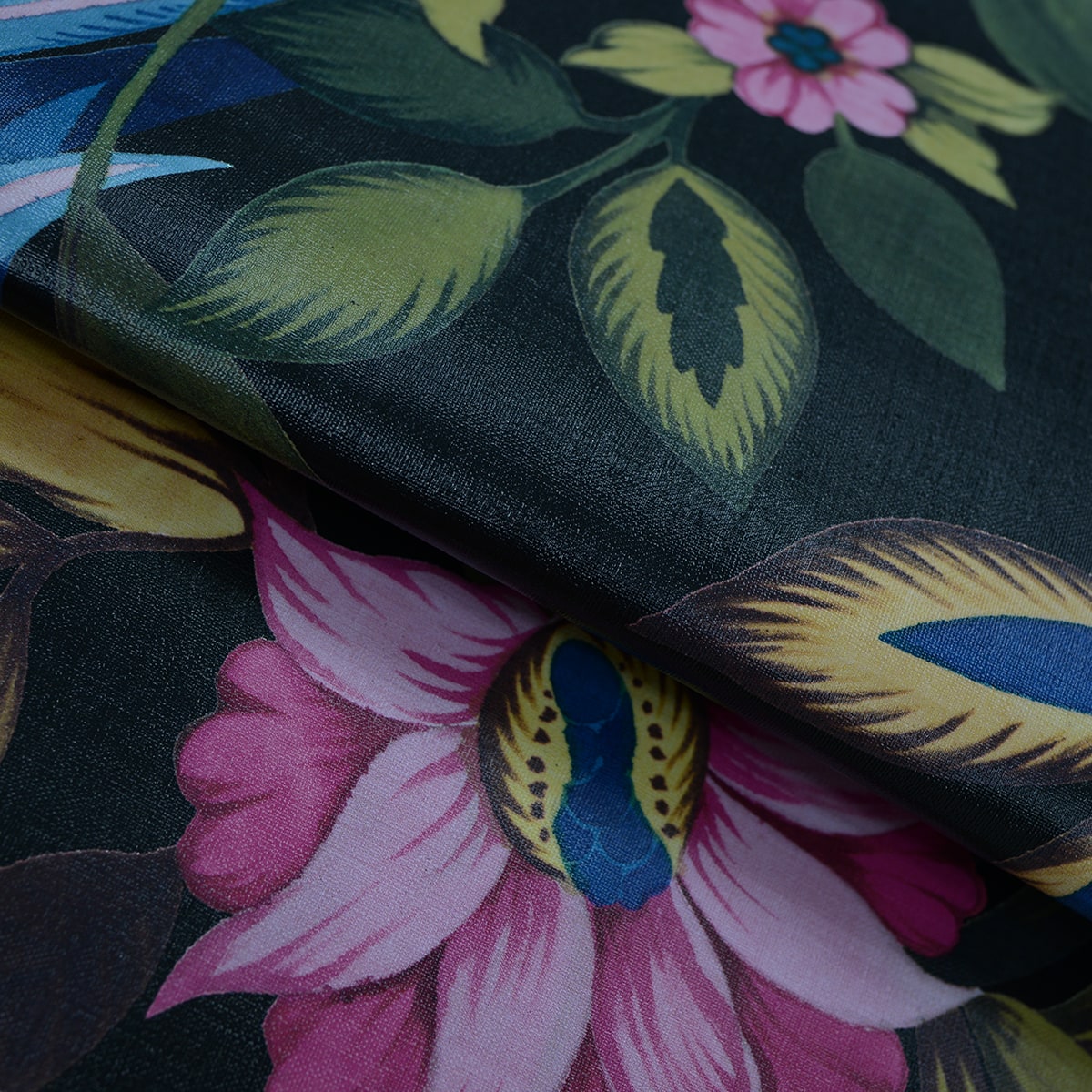 AG61600 Bali Tropical Raya Tropical Floral Mylar Unpasted Wallpaper Roll at Say Decor