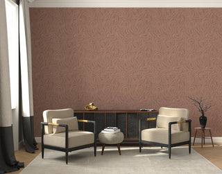 Mitchell Black Aire Abstract Wallpaper living room in shade Dusty Rose at Say Decor