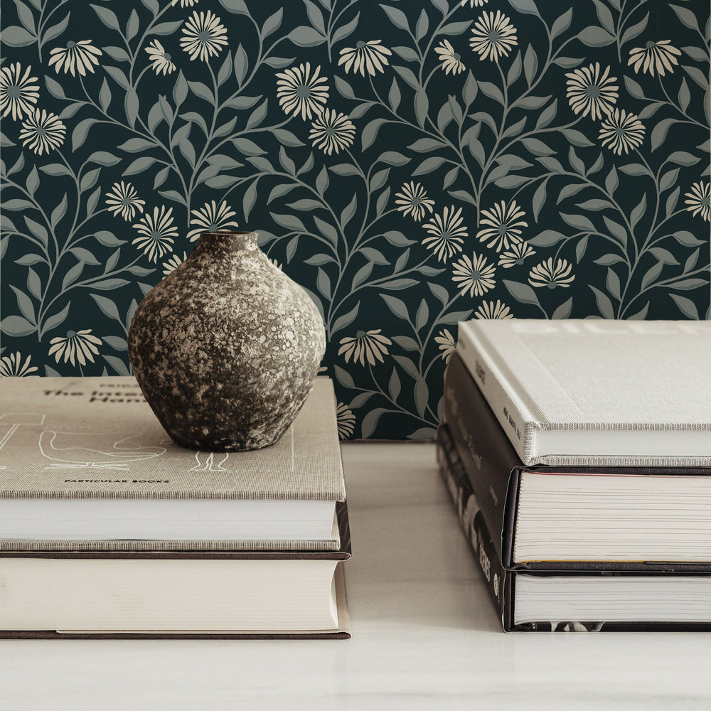 
                  
                    blue floral peel and stick wallpaper decor from Loomwell Home Goods
                  
                
