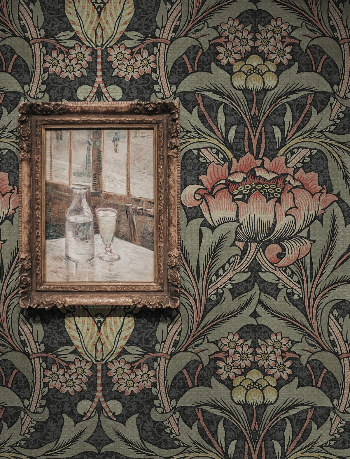 Morris Flower Vintage Arts and Crafts Wallpaper – Say Decor LLC
