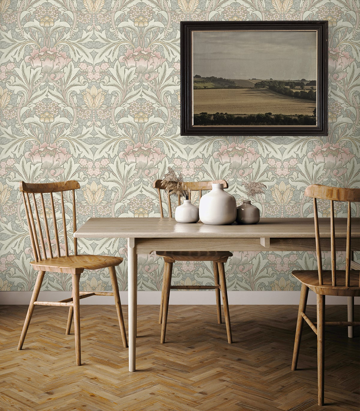 Morris Flower Vintage Arts and Crafts Wallpaper – Say Decor LLC