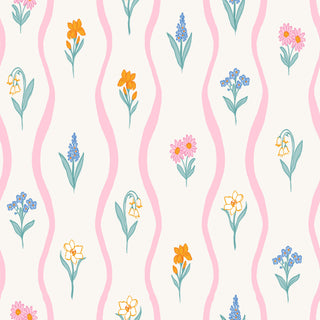 floral peel and stick wallpaper from Loomwell Home Goods