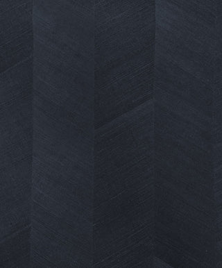 Midnight Blue Chevron Sisal Grasscloth Unpasted Wallpaper at Say Decor