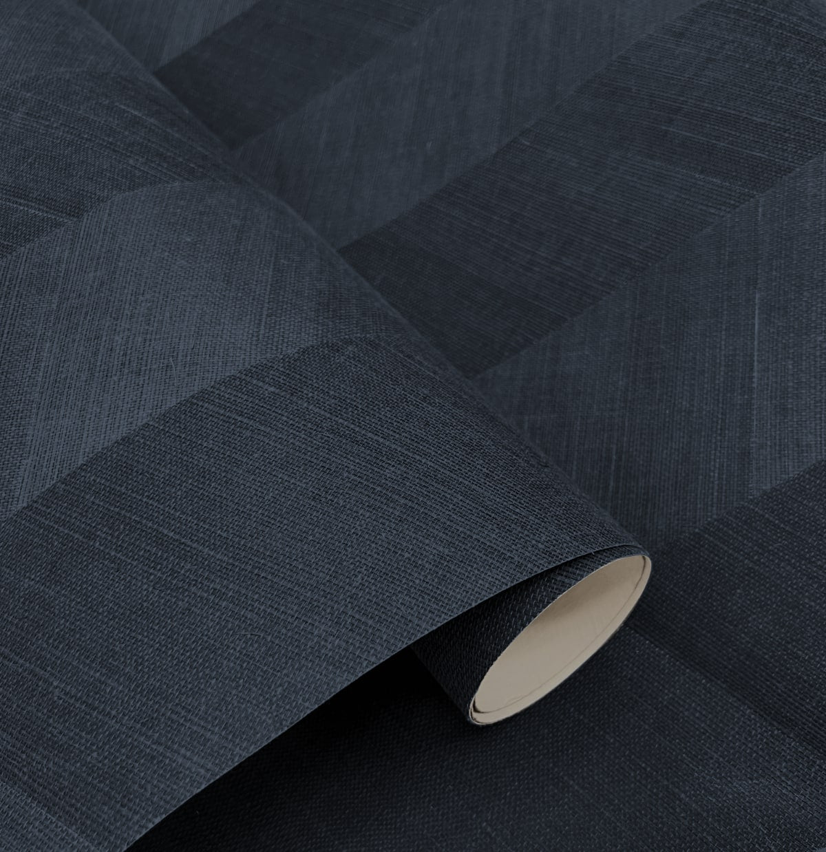 Midnight Blue Chevron Sisal Grasscloth Unpasted Wallpaper Roll at Say Decor