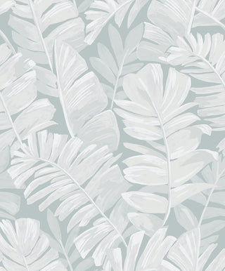 CC20212 California Coastal Aureliana Neutral Tropical Leaf Unpasted Wallpaper at Say Decor