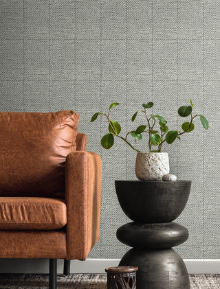California Coastal Riviera Faux Tweed Stripe Unpasted Wallpaper
