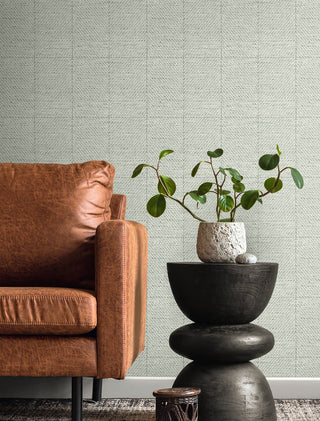 California Coastal Riviera Faux Tweed Stripe Unpasted Wallpaper
