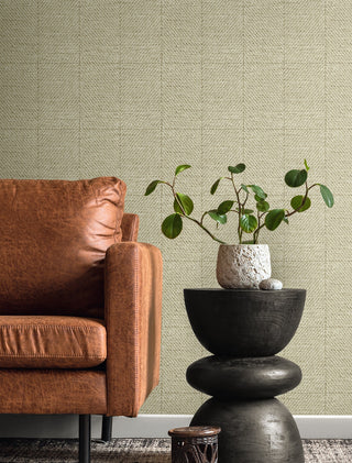 California Coastal Riviera Faux Tweed Stripe Unpasted Wallpaper